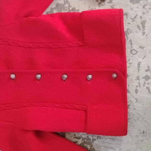 Yves Saint Laurent Vibrant Red Blazer - Picture 3 of 13